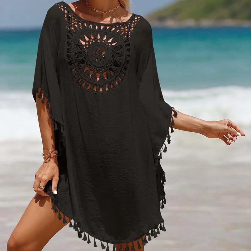 CROCHET BIKINI-Women's Sexy Swimsuit Cover Up Dress Summer Bathing Suit Beachwear Shirt Cover-ups for Women