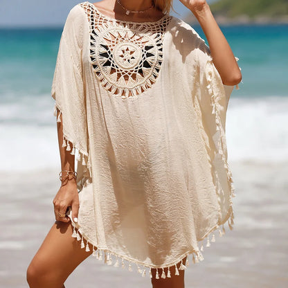 CROCHET BIKINI-Women's Sexy Swimsuit Cover Up Dress Summer Bathing Suit Beachwear Shirt Cover-ups for Women