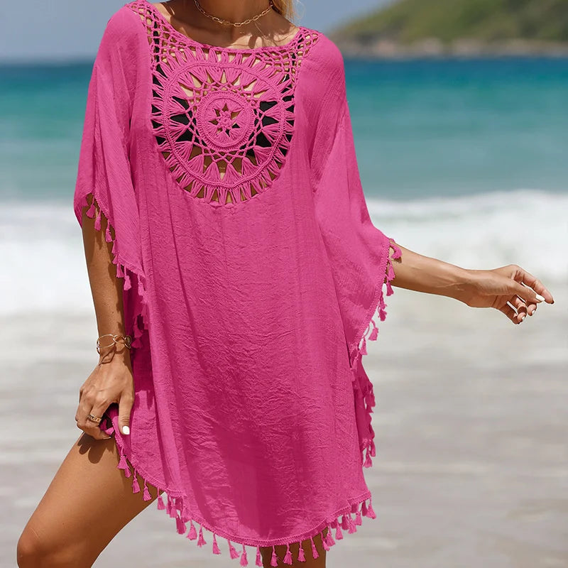 CROCHET BIKINI-Women's Sexy Swimsuit Cover Up Dress Summer Bathing Suit Beachwear Shirt Cover-ups for Women