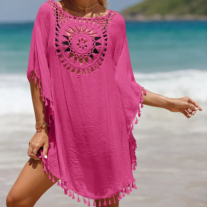 CROCHET BIKINI-Women's Sexy Swimsuit Cover Up Dress Summer Bathing Suit Beachwear Shirt Cover-ups for Women