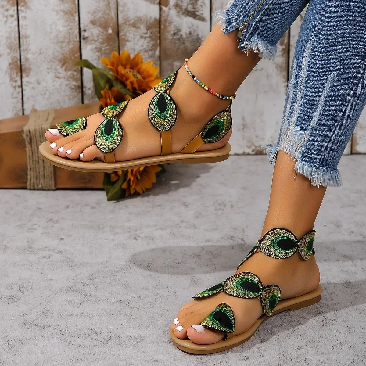 Floral Flat Sandals
