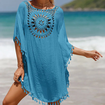 CROCHET BIKINI-Women's Sexy Swimsuit Cover Up Dress Summer Bathing Suit Beachwear Shirt Cover-ups for Women