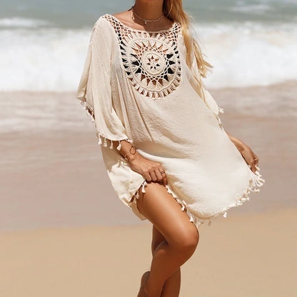 CROCHET BIKINI-Women's Sexy Swimsuit Cover Up Dress Summer Bathing Suit Beachwear Shirt Cover-ups for Women