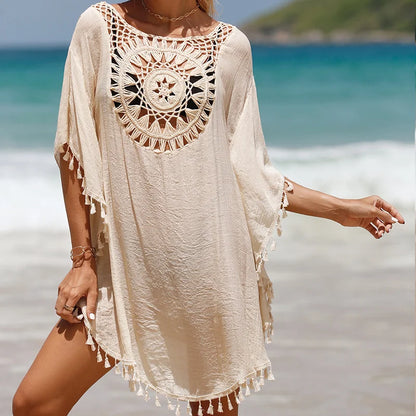 CROCHET BIKINI-Women's Sexy Swimsuit Cover Up Dress Summer Bathing Suit Beachwear Shirt Cover-ups for Women